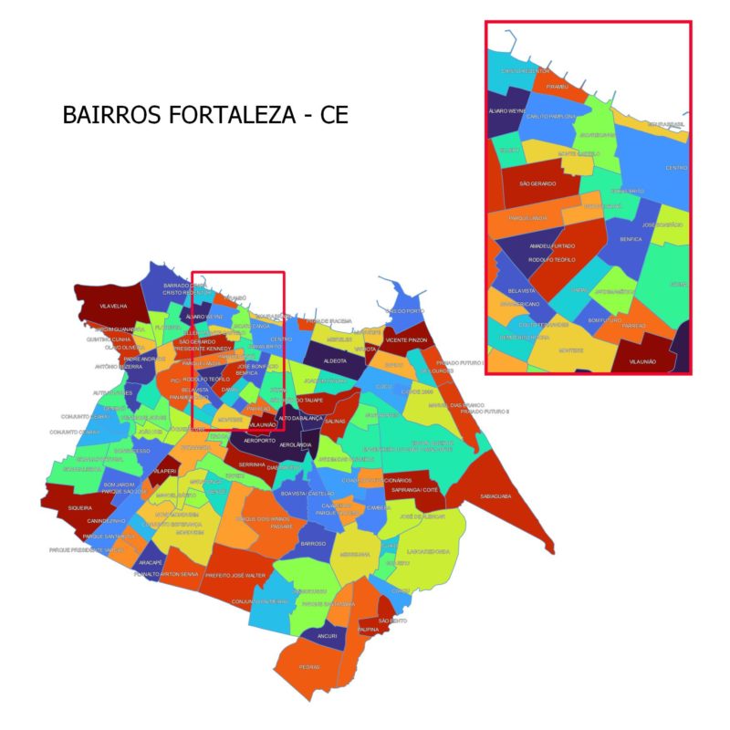 bairros Fortaleza Ceará shapefile baixar